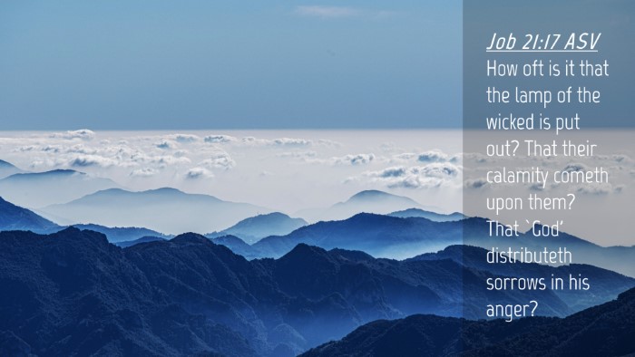 Picture 04 - Job 21:17 ASV Desktop Wallpaper - How oft is it that the lamp of the wicked is put - Desktop Bible Verse Wallpaper