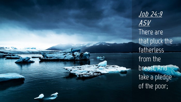Picture 04 - Job 24:9 ASV Desktop Wallpaper - There are that pluck the fatherless from the - Desktop Bible Verse Wallpaper