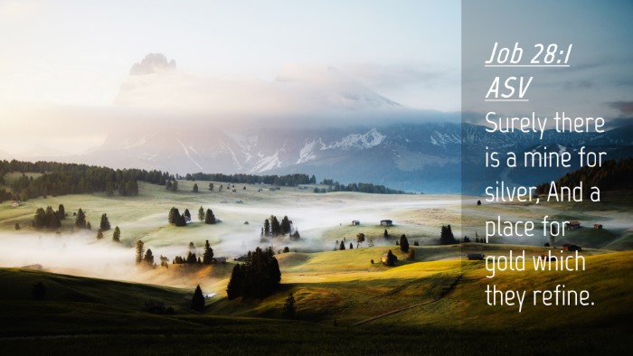 Picture 04 - Job 28:1 ASV Desktop Wallpaper - Surely there is a mine for silver, And a place - Desktop Bible Verse Wallpaper