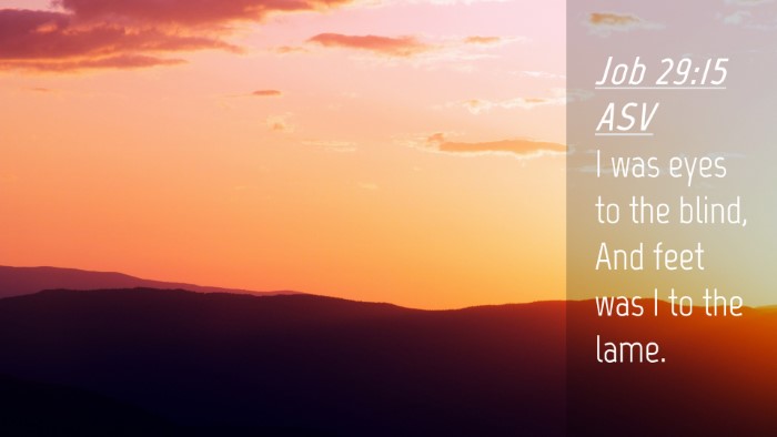 Picture 04 - Job 29:15 ASV Desktop Wallpaper - I was eyes to the blind, And feet was I to the - Desktop Bible Verse Wallpaper