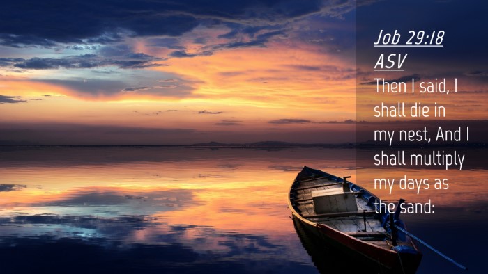 Picture 04 - Job 29:18 ASV Desktop Wallpaper - Then I said, I shall die in my nest, And I shall - Desktop Bible Verse Wallpaper