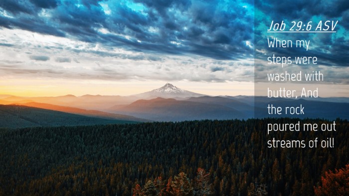 Picture 04 - Job 29:6 ASV Desktop Wallpaper - When my steps were washed with butter, And the - Desktop Bible Verse Wallpaper