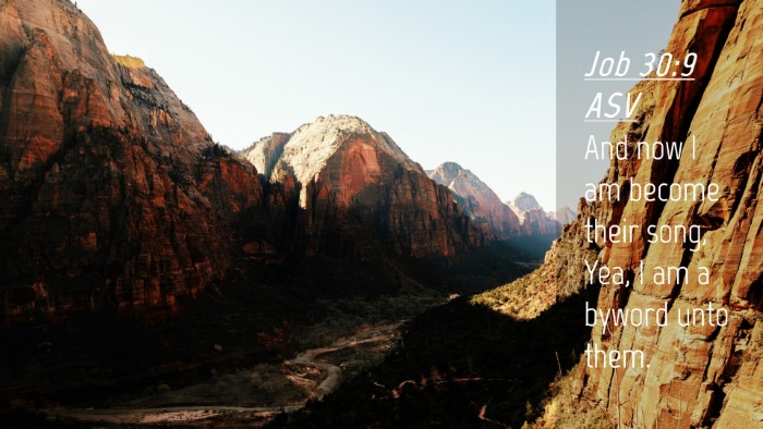 Picture 04 - Job 30:9 ASV Desktop Wallpaper - And now I am become their song, Yea, I am a - Desktop Bible Verse Wallpaper