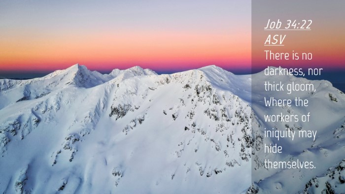 Picture 04 - Job 34:22 ASV Desktop Wallpaper - There is no darkness, nor thick gloom, Where the - Desktop Bible Verse Wallpaper