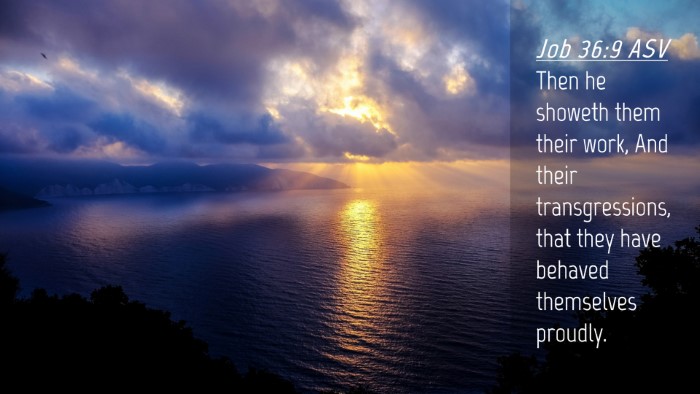 Picture 04 - Job 36:9 ASV Desktop Wallpaper - Then he showeth them their work, And their - Desktop Bible Verse Wallpaper