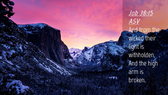 Picture 04 - Job 38:15 ASV Desktop Wallpaper - And from the wicked their light is withholden, - Desktop Bible Verse Wallpaper