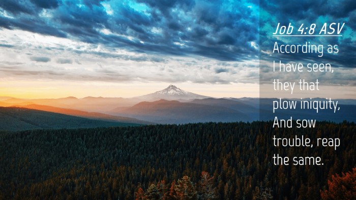 Picture 04 - Job 4:8 ASV Desktop Wallpaper - According as I have seen, they that plow - Desktop Bible Verse Wallpaper