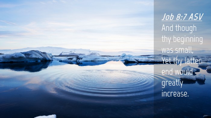 Picture 04 - Job 8:7 ASV Desktop Wallpaper - And though thy beginning was small, Yet thy - Desktop Bible Verse Wallpaper