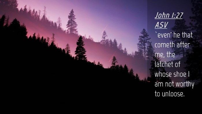Picture 04 - John 1:27 ASV Desktop Wallpaper - `even' he that cometh after me, the latchet of - Desktop Bible Verse Wallpaper