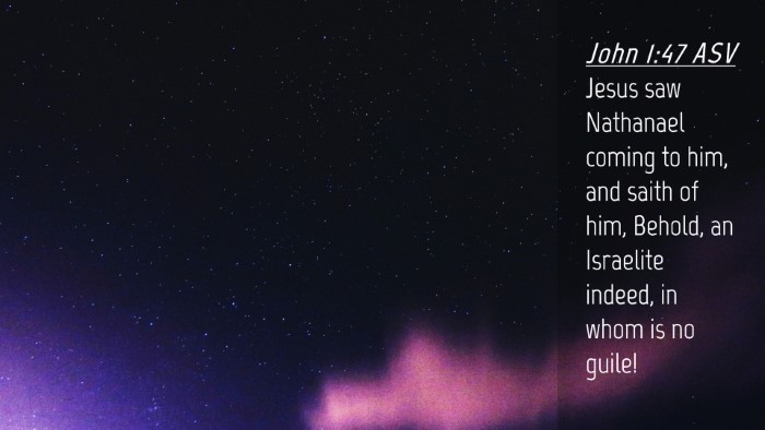 Picture 04 - John 1:47 ASV Desktop Wallpaper - Jesus saw Nathanael coming to him, and saith of - Desktop Bible Verse Wallpaper