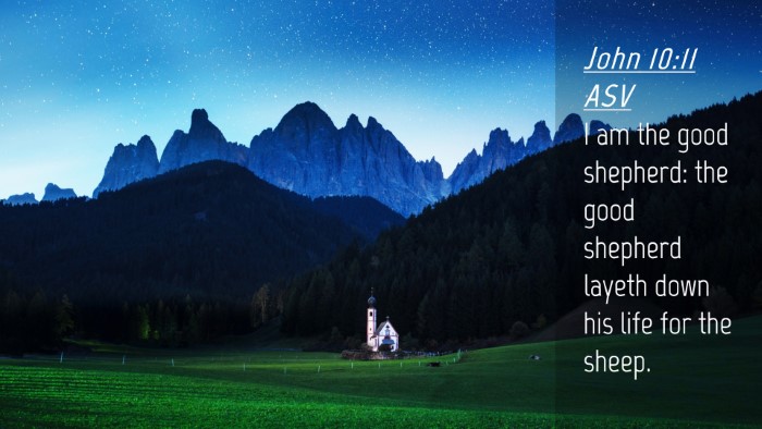 Picture 04 - John 10:11 ASV Desktop Wallpaper - I am the good shepherd: the good shepherd layeth - Desktop Bible Verse Wallpaper