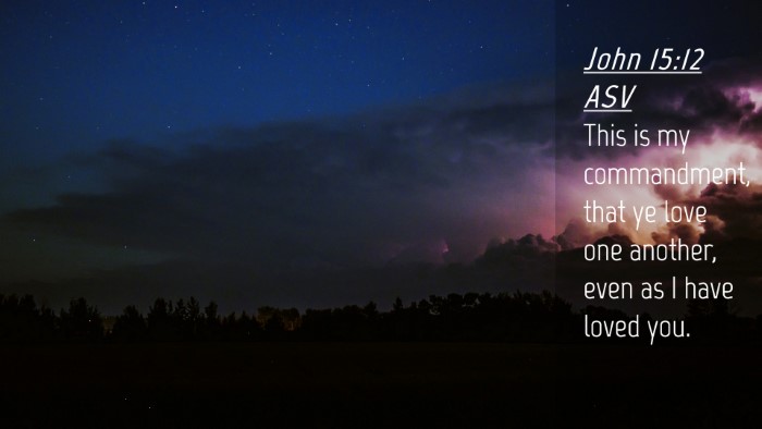 Picture 04 - John 15:12 ASV Desktop Wallpaper - This is my commandment, that ye love one another, - Desktop Bible Verse Wallpaper