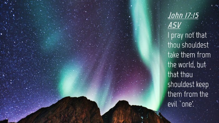 Picture 04 - John 17:15 ASV Desktop Wallpaper - I pray not that thou shouldest take them from the - Desktop Bible Verse Wallpaper