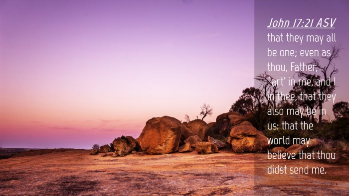 Picture 04 - John 17:21 ASV Desktop Wallpaper - that they may all be one; even as thou, Father, - Desktop Bible Verse Wallpaper