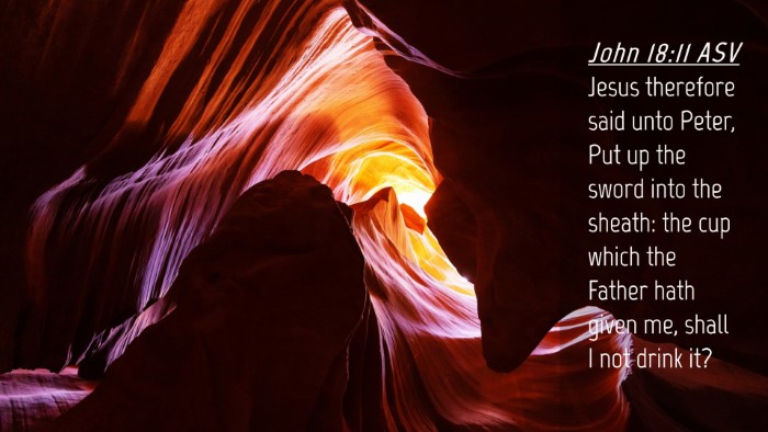 Picture 04 - John 18:11 ASV Desktop Wallpaper - Jesus therefore said unto Peter, Put up the sword - Desktop Bible Verse Wallpaper
