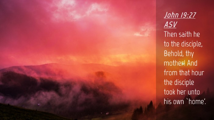 Picture 04 - John 19:27 ASV Desktop Wallpaper - Then saith he to the disciple, Behold, thy - Desktop Bible Verse Wallpaper