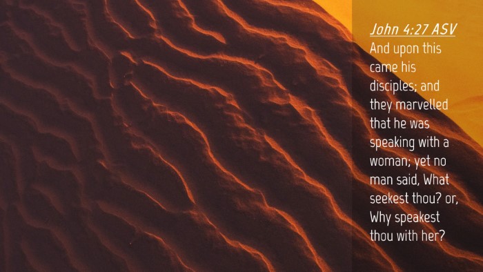 Picture 04 - John 4:27 ASV Desktop Wallpaper - And upon this came his disciples; and they - Desktop Bible Verse Wallpaper