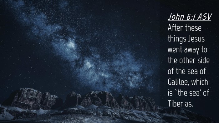 Picture 04 - John 6:1 ASV Desktop Wallpaper - After these things Jesus went away to the other - Desktop Bible Verse Wallpaper