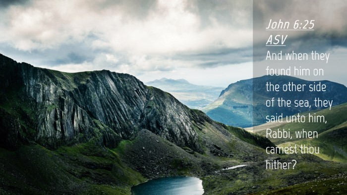 Picture 04 - John 6:25 ASV Desktop Wallpaper - And when they found him on the other side of the - Desktop Bible Verse Wallpaper