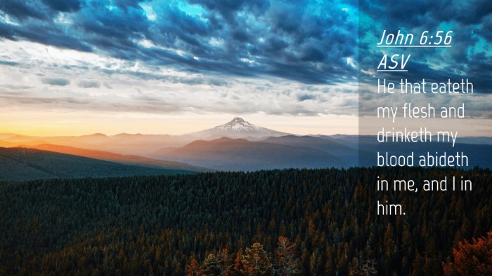 Picture 04 - John 6:56 ASV Desktop Wallpaper - He that eateth my flesh and drinketh my blood - Desktop Bible Verse Wallpaper