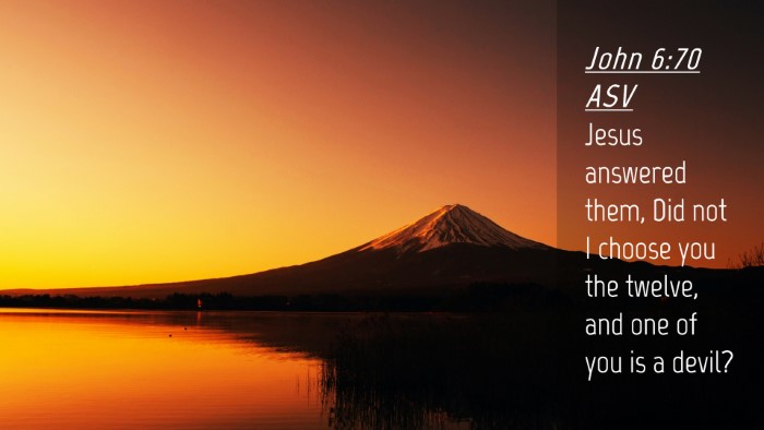 Picture 04 - John 6:70 ASV Desktop Wallpaper - Jesus answered them, Did not I choose you the - Desktop Bible Verse Wallpaper