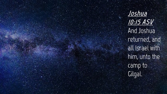Picture 04 - Joshua 10:15 ASV Desktop Wallpaper - And Joshua returned, and all Israel with him, - Desktop Bible Verse Wallpaper