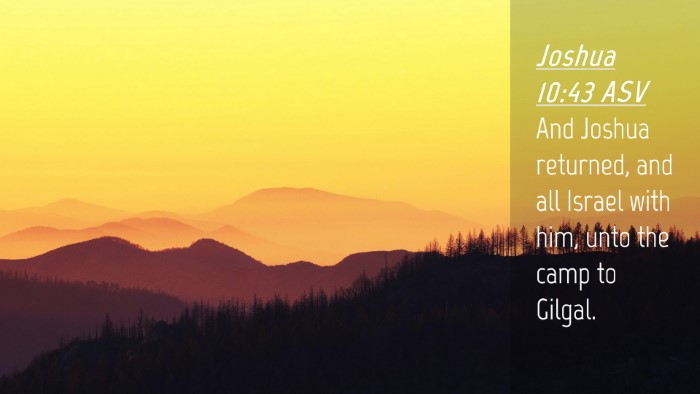 Picture 04 - Joshua 10:43 ASV Desktop Wallpaper - And Joshua returned, and all Israel with him, - Desktop Bible Verse Wallpaper