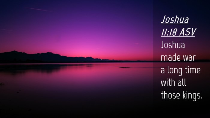 Picture 04 - Joshua 11:18 ASV Desktop Wallpaper - Joshua made war a long time with all those - Desktop Bible Verse Wallpaper