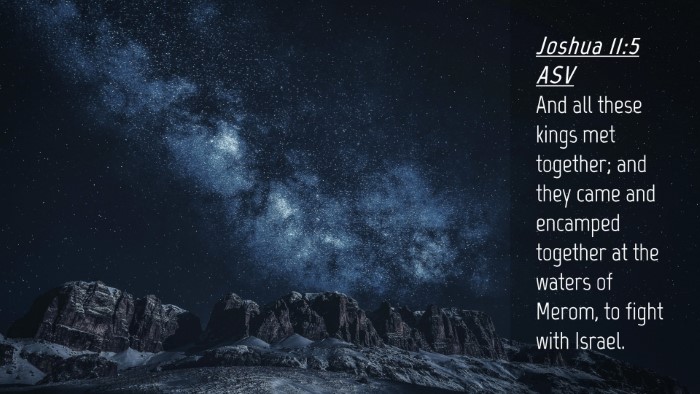 Picture 04 - Joshua 11:5 ASV Desktop Wallpaper - And all these kings met together; and they came - Desktop Bible Verse Wallpaper