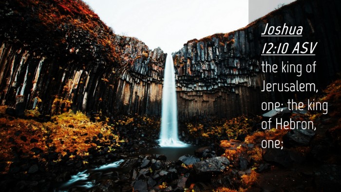 Picture 04 - Joshua 12:10 ASV Desktop Wallpaper - the king of Jerusalem, one; the king of Hebron, - Desktop Bible Verse Wallpaper