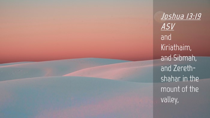 Picture 04 - Joshua 13:19 ASV Desktop Wallpaper - and Kiriathaim, and Sibmah, and Zereth-shahar in - Desktop Bible Verse Wallpaper