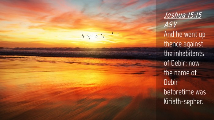 Picture 04 - Joshua 15:15 ASV Desktop Wallpaper - And he went up thence against the inhabitants of - Desktop Bible Verse Wallpaper