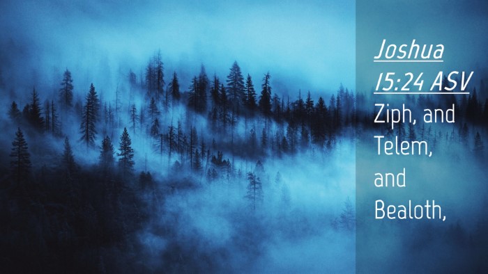 Picture 04 - Joshua 15:24 ASV Desktop Wallpaper - Ziph, and Telem, and - Desktop Bible Verse Wallpaper