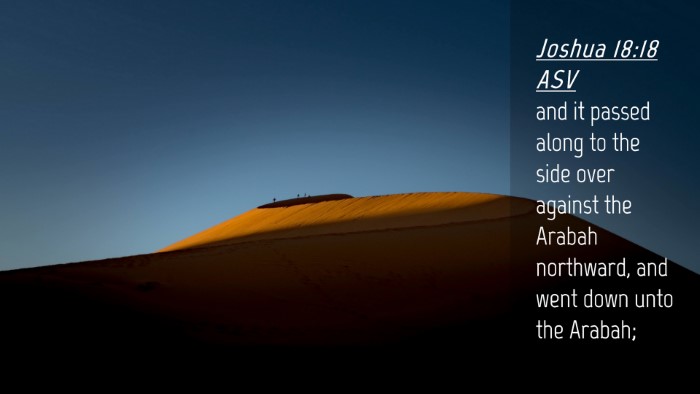 Picture 04 - Joshua 18:18 ASV Desktop Wallpaper - and it passed along to the side over against the - Desktop Bible Verse Wallpaper