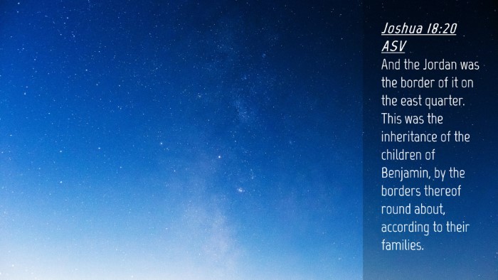 Picture 04 - Joshua 18:20 ASV Desktop Wallpaper - And the Jordan was the border of it on the east - Desktop Bible Verse Wallpaper