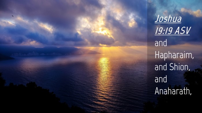 Picture 04 - Joshua 19:19 ASV Desktop Wallpaper - and Hapharaim, and Shion, and - Desktop Bible Verse Wallpaper