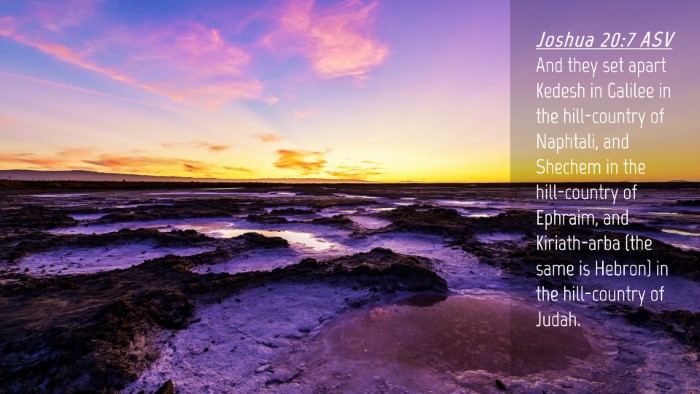 Picture 04 - Joshua 20:7 ASV Desktop Wallpaper - And they set apart Kedesh in Galilee in the - Desktop Bible Verse Wallpaper