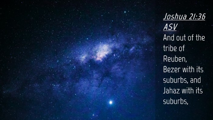 Picture 04 - Joshua 21:36 ASV Desktop Wallpaper - And out of the tribe of Reuben, Bezer with its - Desktop Bible Verse Wallpaper