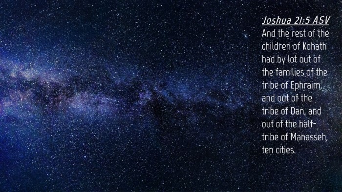 Picture 04 - Joshua 21:5 ASV Desktop Wallpaper - And the rest of the children of Kohath had by lot - Desktop Bible Verse Wallpaper