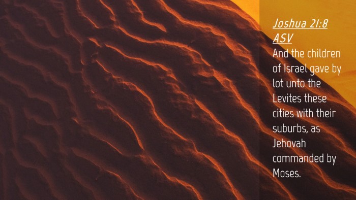Picture 04 - Joshua 21:8 ASV Desktop Wallpaper - And the children of Israel gave by lot unto the - Desktop Bible Verse Wallpaper