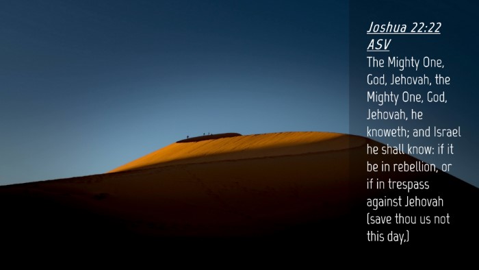 Picture 04 - Joshua 22:22 ASV Desktop Wallpaper - The Mighty One, God, Jehovah, the Mighty One, - Desktop Bible Verse Wallpaper