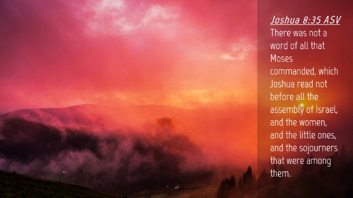 Picture 04 - Joshua 8:35 ASV Desktop Wallpaper - There was not a word of all that Moses commanded, - Desktop Bible Verse Wallpaper