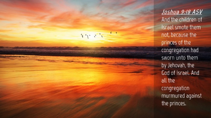 Picture 04 - Joshua 9:18 ASV Desktop Wallpaper - And the children of Israel smote them not, - Desktop Bible Verse Wallpaper