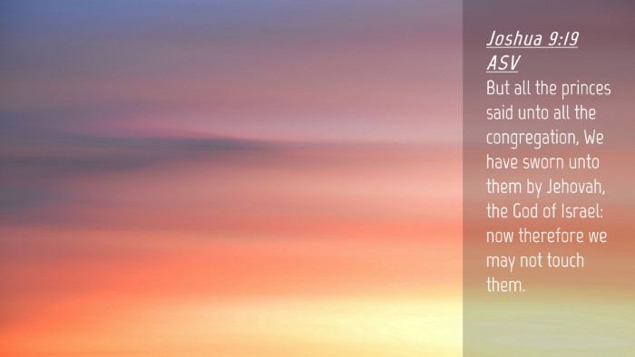 Picture 04 - Joshua 9:19 ASV Desktop Wallpaper - But all the princes said unto all the - Desktop Bible Verse Wallpaper