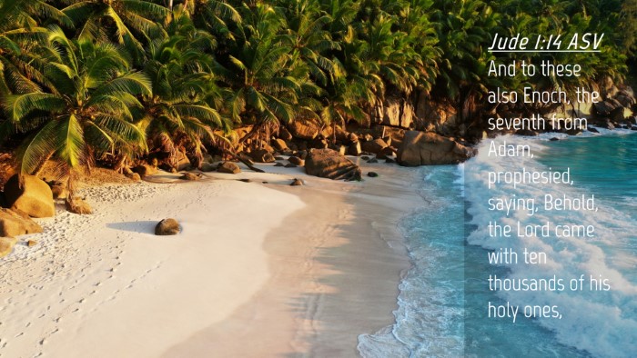 Picture 04 - Jude 1:14 ASV Desktop Wallpaper - And to these also Enoch, the seventh from Adam, - Desktop Bible Verse Wallpaper