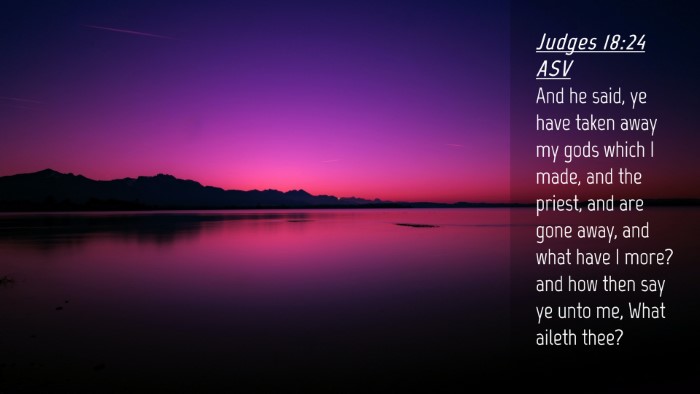 Picture 04 - Judges 18:24 ASV Desktop Wallpaper - And he said, ye have taken away my gods which I - Desktop Bible Verse Wallpaper
