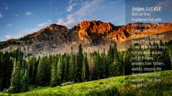 Picture 04 - Judges 2:17 ASV Desktop Wallpaper - And yet they hearkened not unto their judges; for - Desktop Bible Verse Wallpaper