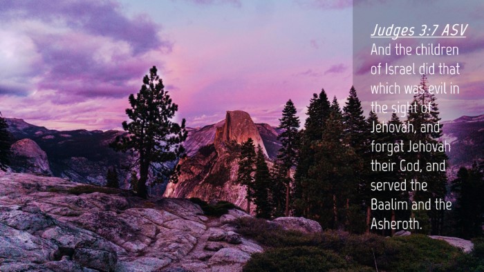 Picture 04 - Judges 3:7 ASV Desktop Wallpaper - And the children of Israel did that which was - Desktop Bible Verse Wallpaper