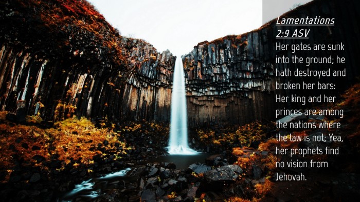 Picture 04 - Lamentations 2:9 ASV Desktop Wallpaper - Her gates are sunk into the ground; he hath - Desktop Bible Verse Wallpaper