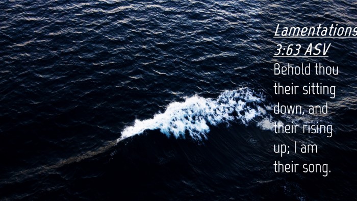 Picture 04 - Lamentations 3:63 ASV Desktop Wallpaper - Behold thou their sitting down, and their rising - Desktop Bible Verse Wallpaper